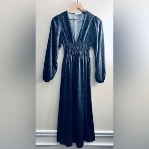 Goodnight Macaroon women maxi long balloon sleeve Floral Smocked dress